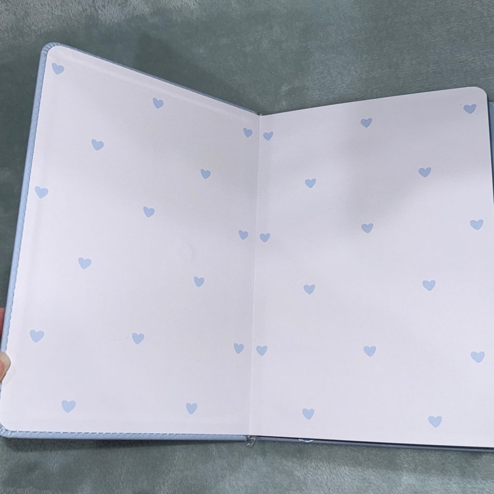 Light Blue with Gold Hearts Notebook - Picture 9 of 14
